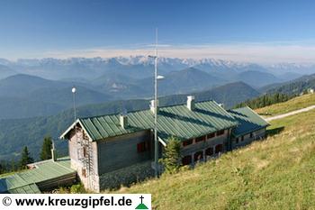 Brauneckhütte mit Karwendelgebirge