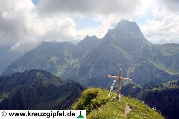 Hintere Üntschenspitze mit Bärenkopf, Kleiner und Grosser Widderstein